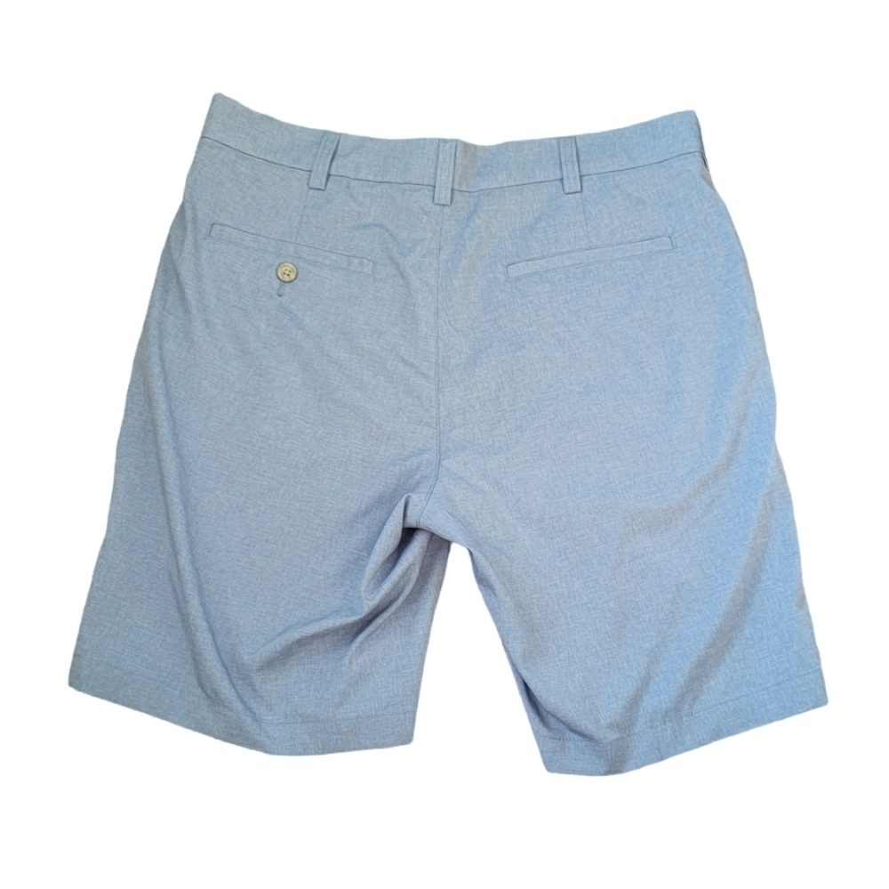 Men's PGA Tour Light Blue Heather Blue Flat Front Golf Shorts Size 32 - Picture 3 of 5